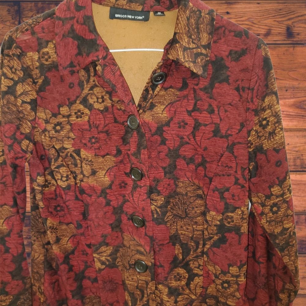 Briggs New York Blazer Button front M